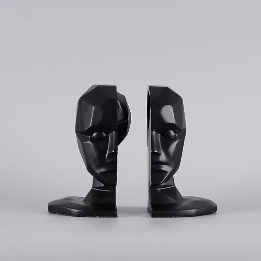 DENNILIA EUROPEAN HUMAN HEAD BOOKENDS (SET OF 2)