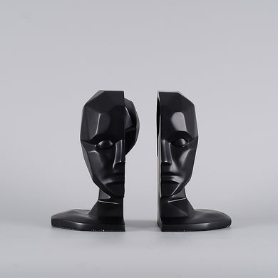 DENNILIA EUROPEAN HUMAN HEAD BOOKENDS (SET OF 2)