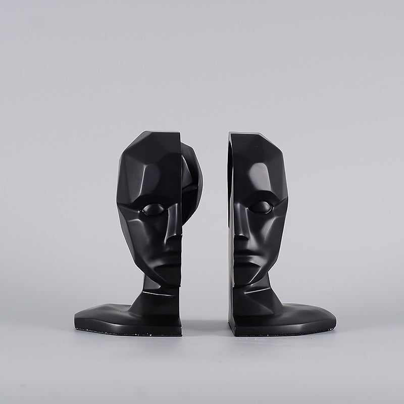 DENNILIA EUROPEAN HUMAN HEAD BOOKENDS (SET OF 2)