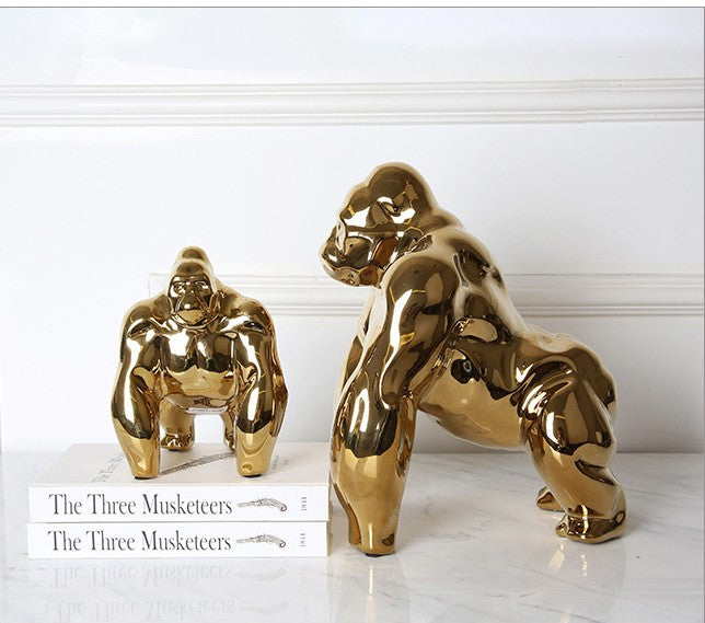 GOLD CHIMP DECORATIVE ORNAMENT